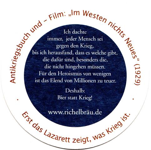 mnchen m-by richel krieg 31b (rund200-antikriegsbuch-braunblau)